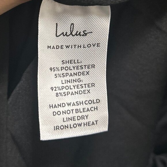 Lulu's Serious Stunner Black Ruched Long Sleeve Bodycon Dress Size S NWT - Picture 7 of 7